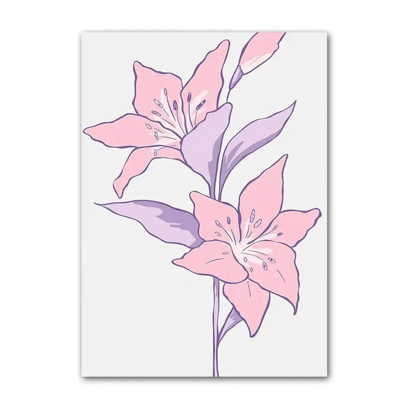 Purple Minimal Art Canvas Posters — Considered Home Styling — Lifestyle 3