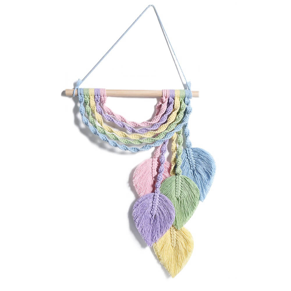 Pastel Rainbow Macrame Tassels Wall Decor — Considered Home Styling