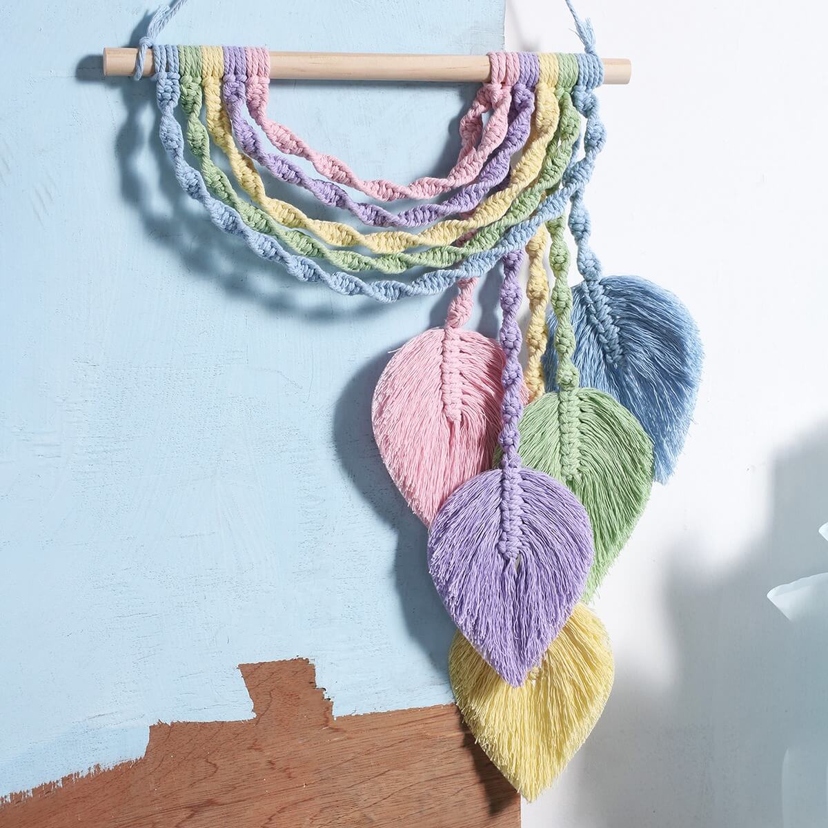 Pastel Rainbow Macrame Tassels Wall Decor — Considered Home Styling