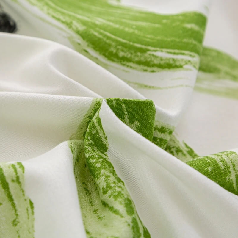 Green Hearts Bedding Set — Soft-Touch Cotton Duvet & Pillowcases — Lifestyle 4