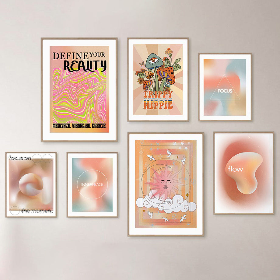 Pastel Beige Gradients Canvas Posters — Considered Home Styling — Front view