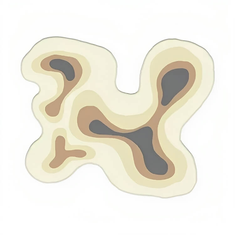 Abstract Pastel Blob Accent Rug — Soft Accent Rug for Bedroom Layering — Lifestyle 6