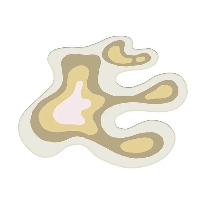 Abstract Pastel Blob Accent Rug — Soft Accent Rug for Bedroom Layering — Lifestyle 5
