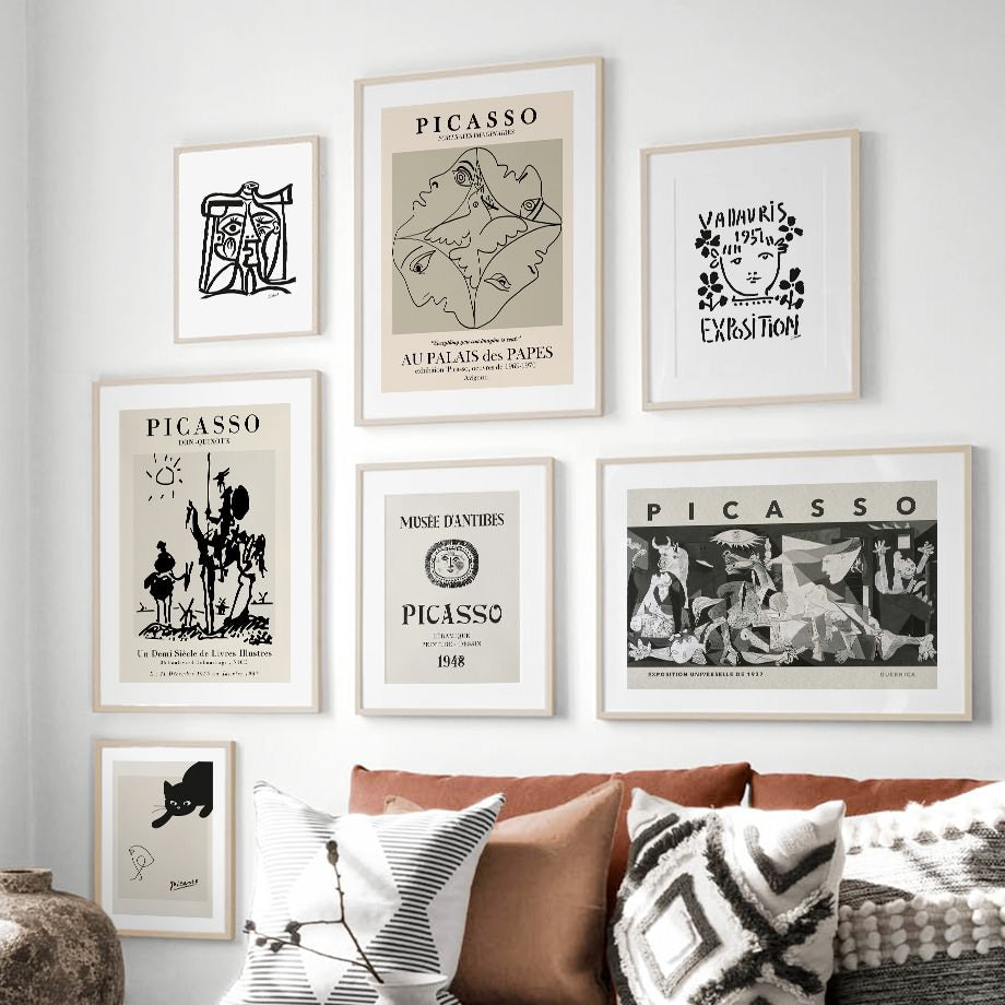 Picasso Outline Sketches Canvas Posters — Considered Home Styling