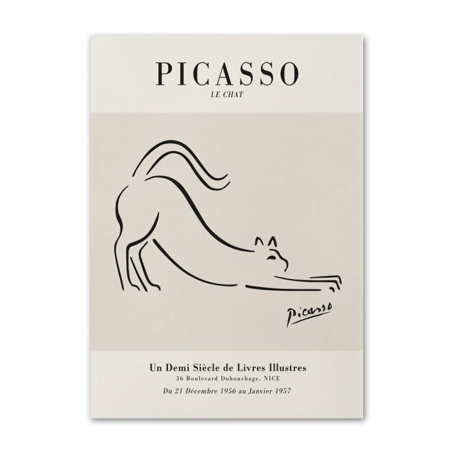Picasso Outline Sketches Canvas Posters — Considered Home Styling