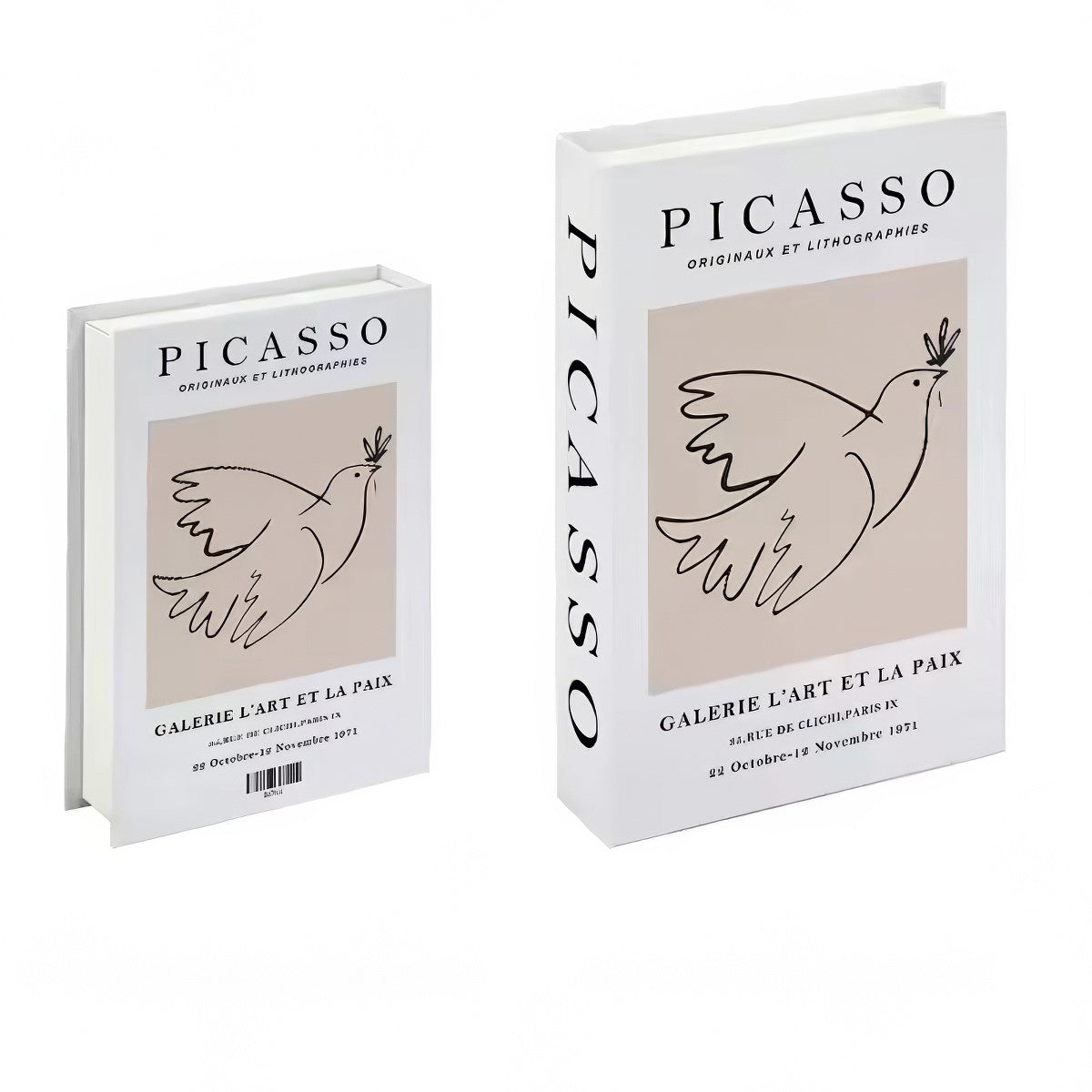 Picasso Minimalist Fake Book Storage Box — Considered Home Styling — Front view