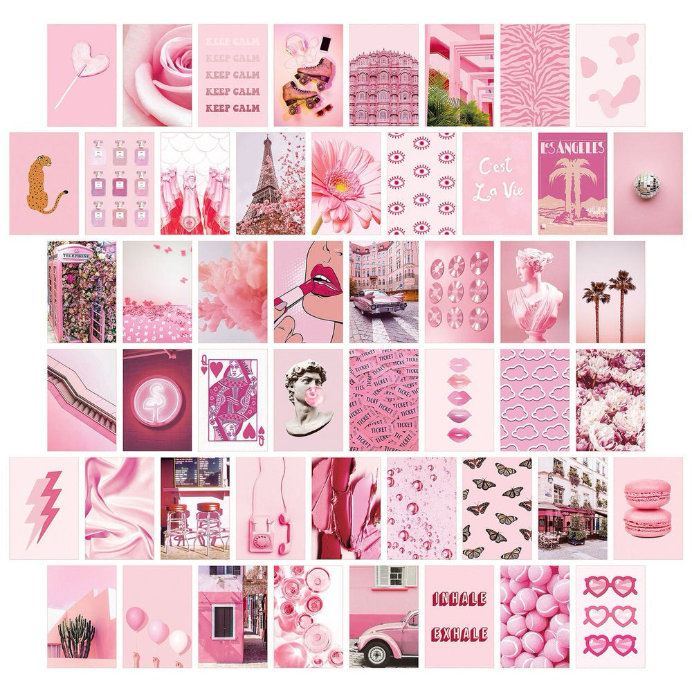 Pink Paris Wall Collage Cards — Considered Home Styling — Front view