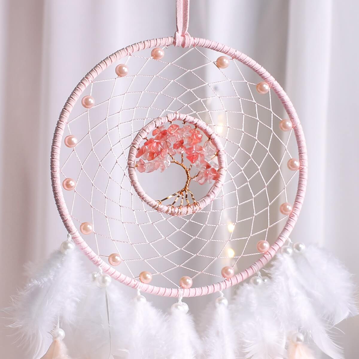 Pink Feather Dream Catcher — Considered Home Styling — Lifestyle 2