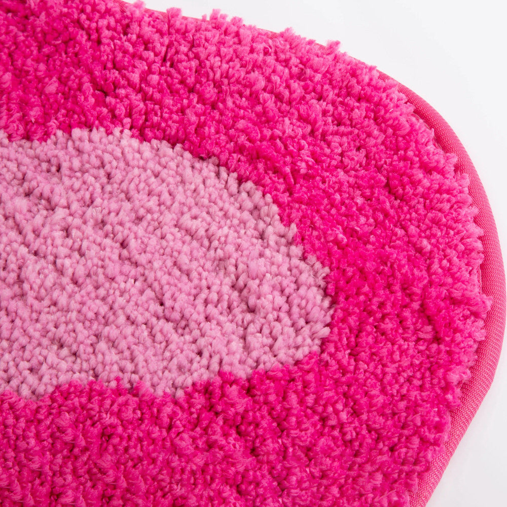 Pink Money Bag Tufted Accent Rug — Soft Accent Rug for Bedroom Layering — Detail