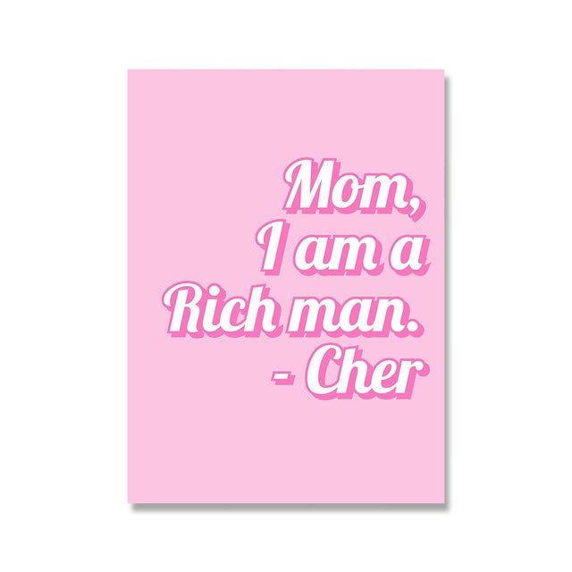 Think Pink Canvas Posters — Considered Home Styling