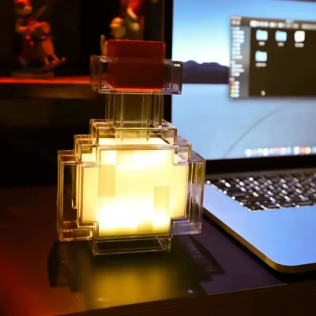 Pixel Potion Bottle Touch Night Light — Warm LED Mood Lighting for Bedside — Lifestyle 2