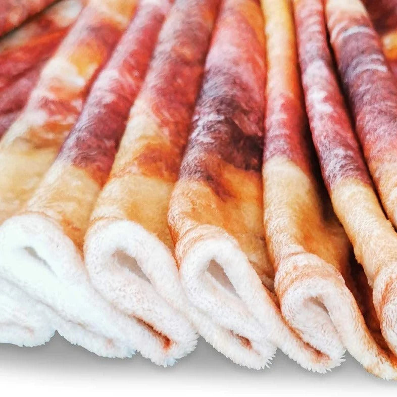 Round Fluffy Pizza Throw Blanket — Novelty Plush Cover for Lounge and Movie Nights — Lifestyle 3