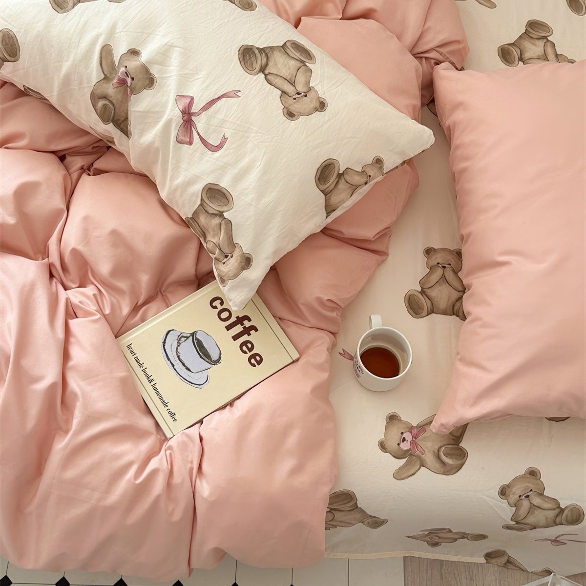 Teddy Bear Print Bedding Set — Soft Microfiber Duvet for Restful Sleep — Lifestyle 2