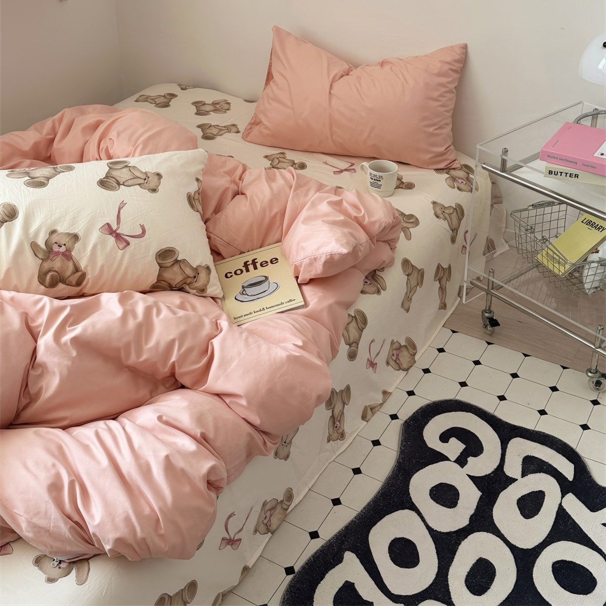 Teddy Bear Print Bedding Set — Soft Microfiber Duvet for Restful Sleep — Lifestyle 3