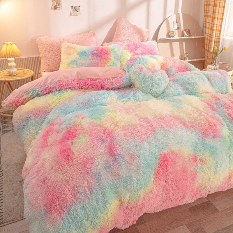 Soft Plush Bedding Set — Soft-Touch Cotton Duvet & Pillowcases — Detail
