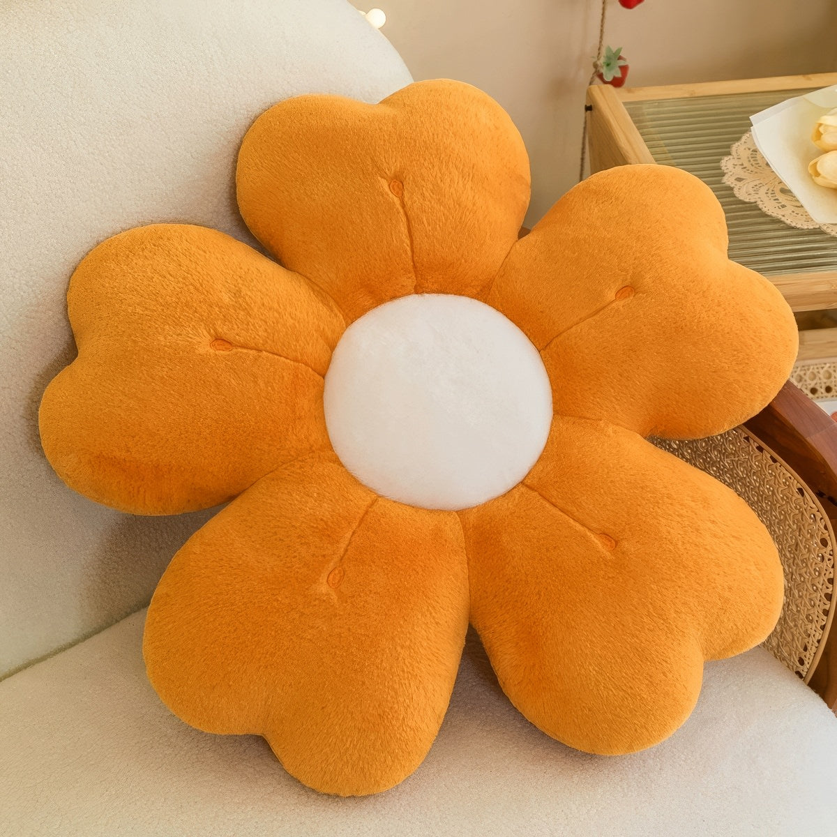 Plush Flower Floor Cushion — Soft PP-Cotton Fill for Lounging — Lifestyle 5