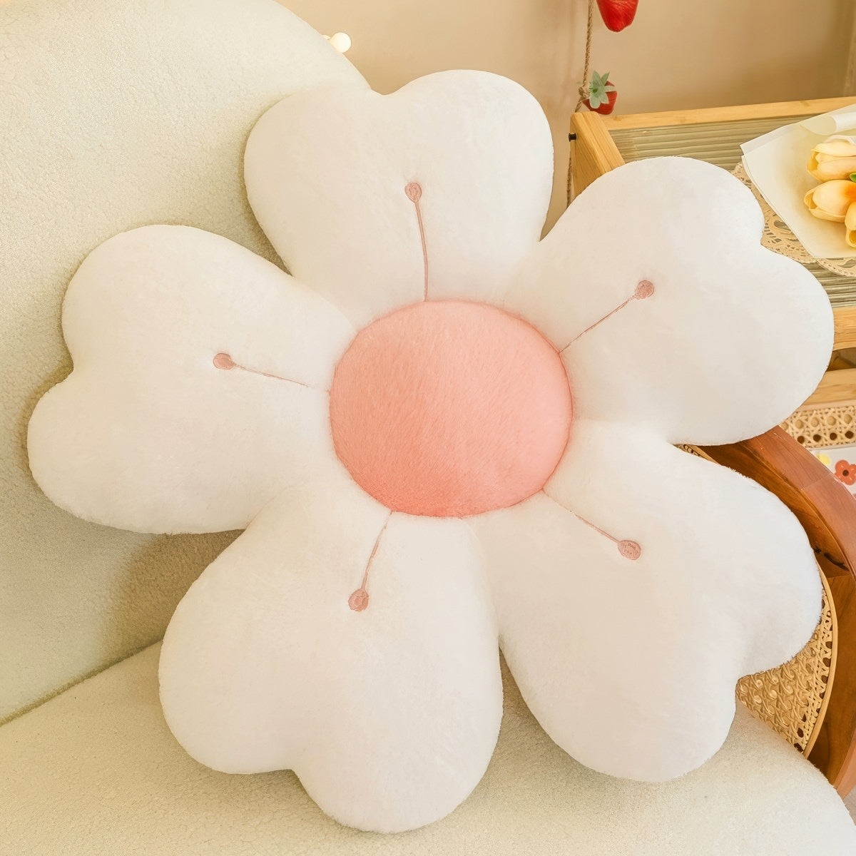 Plush Flower Floor Cushion — Soft PP-Cotton Fill for Lounging — Lifestyle 1