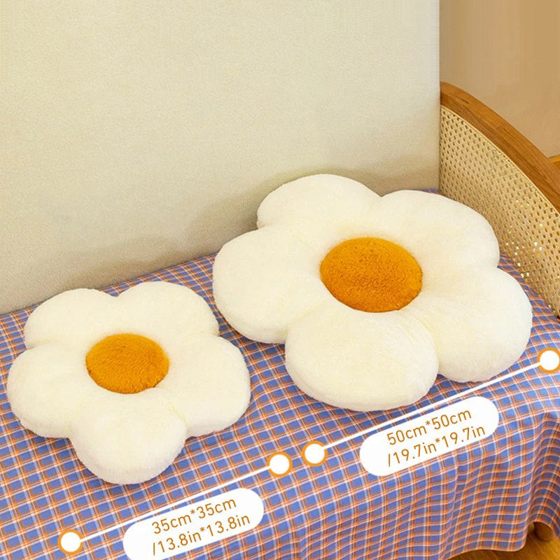 Daisy Decorative Pillow — Furry Petal Cushion for Bedrooms — Lifestyle 4