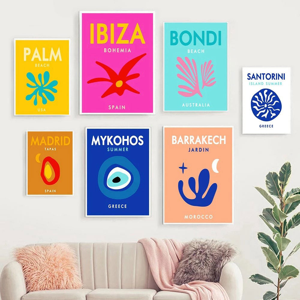 Cities Bright Canvas Posters — Considered Home Styling — Front view