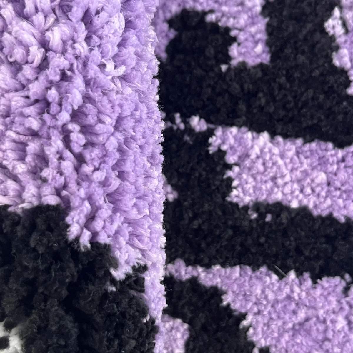 Purple Magic Ball Accent Rug — Soft Accent Rug for Bedroom Layering — Detail