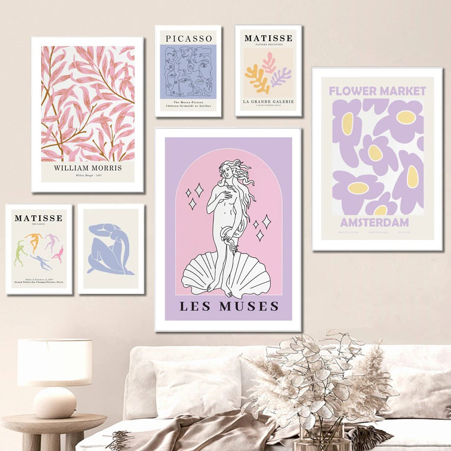 Pastel Purple Art Canvas Posters — Considered Home Styling — Front view