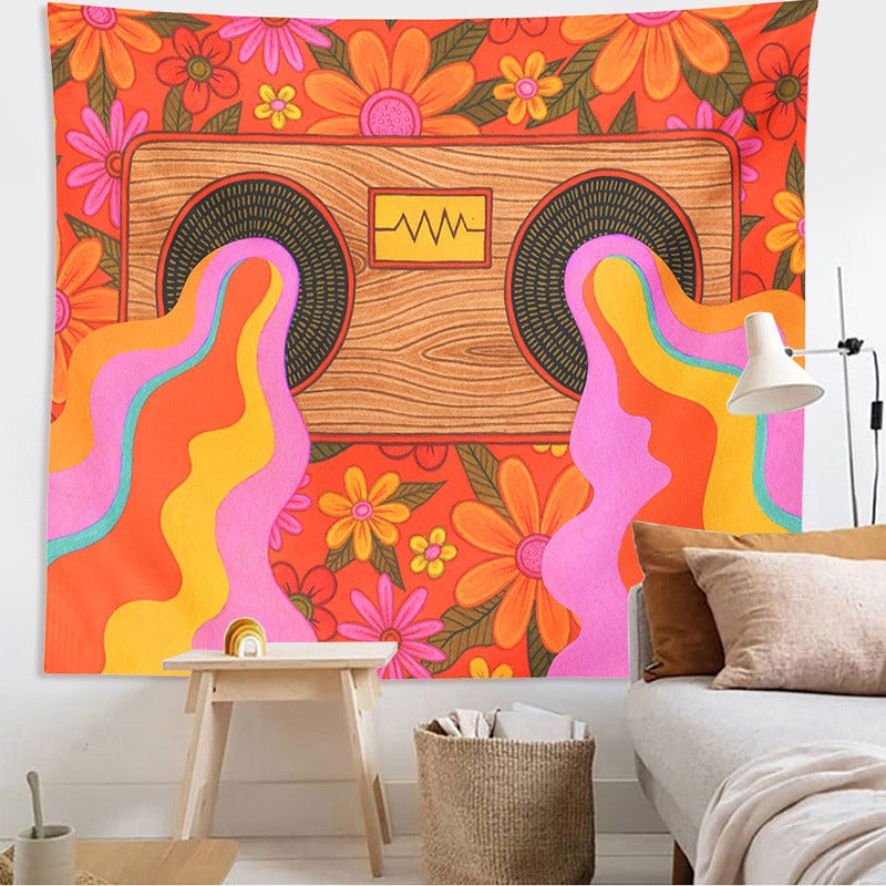 Rainbow Vibes Tapestry — Considered Home Styling — Detail