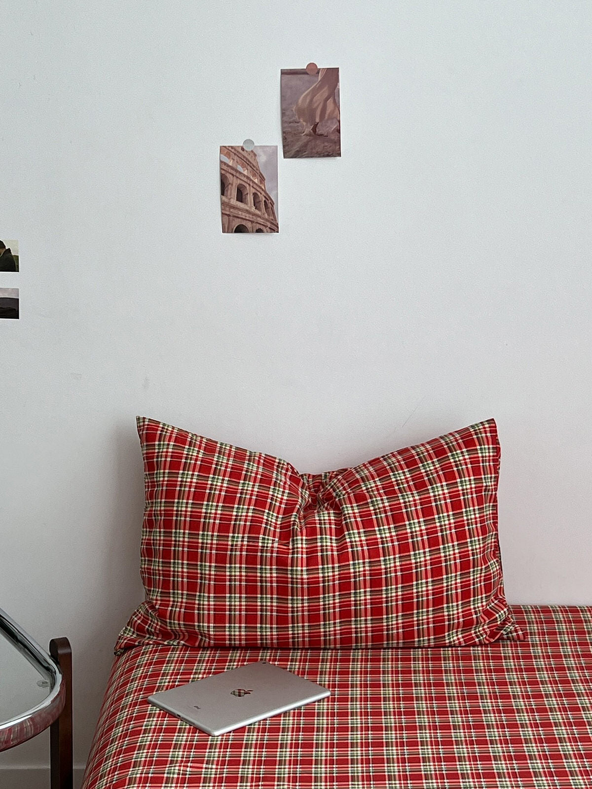 Red Plaid Bedding Set — Brushed Cotton-Blend Cover for Cosy Winter Bedrooms — Lifestyle 3