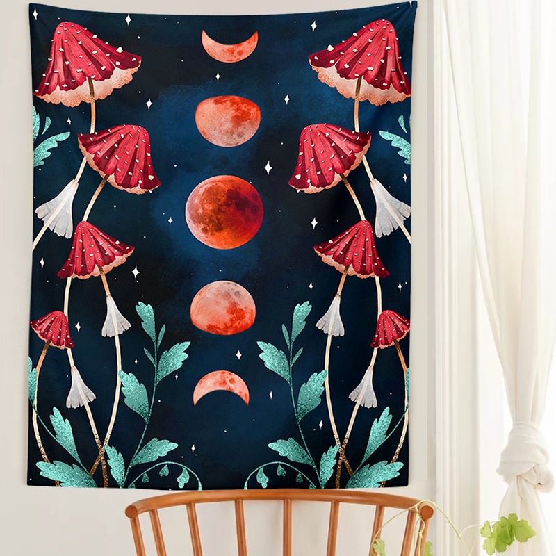 Red Moon Mushrooms Tapestry — Considered Home Styling