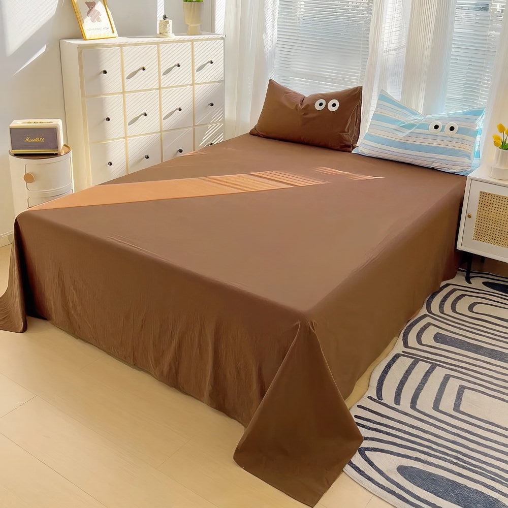 Pastel Retro Striped Bedding Set — Soft-Touch Cotton Duvet & Pillowcases — Lifestyle 6