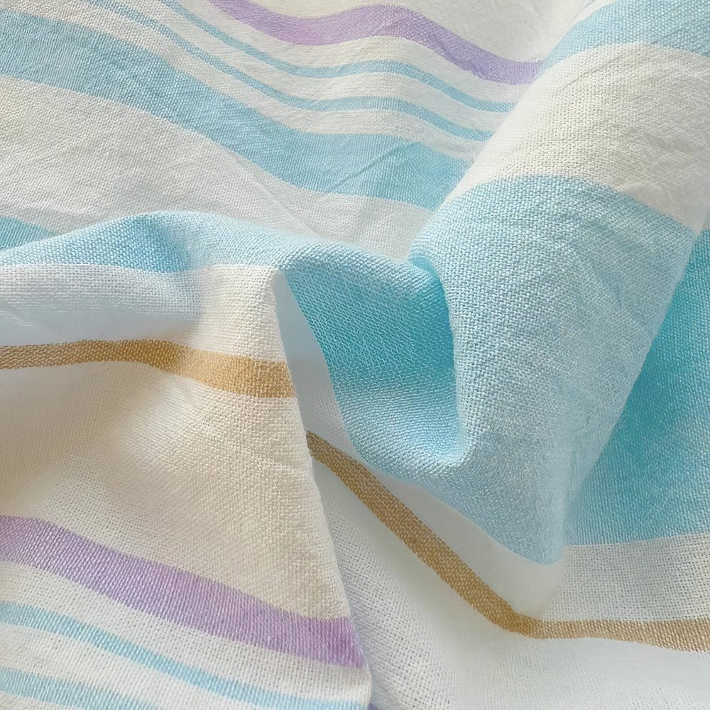 Pastel Retro Striped Bedding Set — Soft-Touch Cotton Duvet & Pillowcases — Lifestyle 4