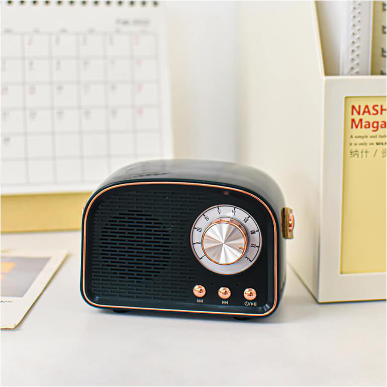 Retro Rounded Radio Bluetooth Speaker — Considered Home Styling — Lifestyle 4
