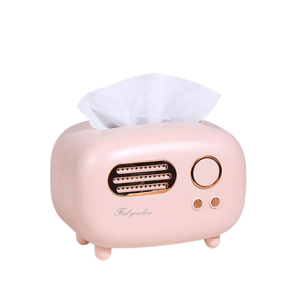 Vintage Radio Tissue Holder — Considered Home Styling — Front view
