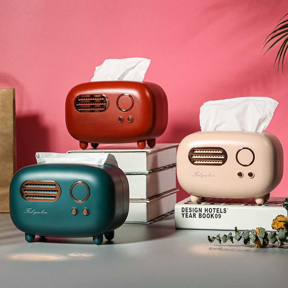 Vintage Radio Tissue Holder — Considered Home Styling — Lifestyle 1
