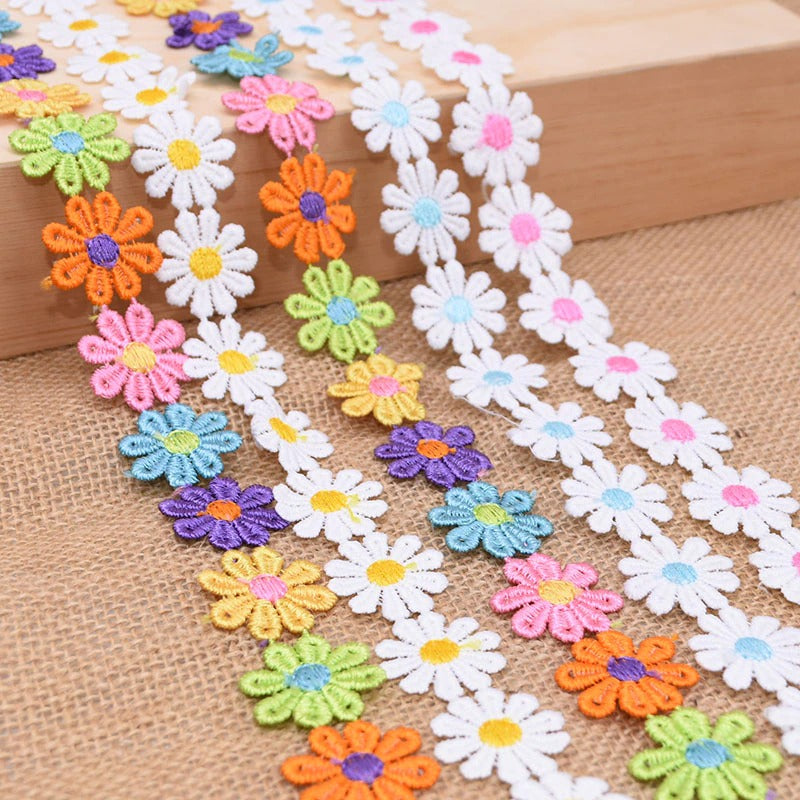 Daisy Flower Lace Trim — Considered Home Styling — Front view