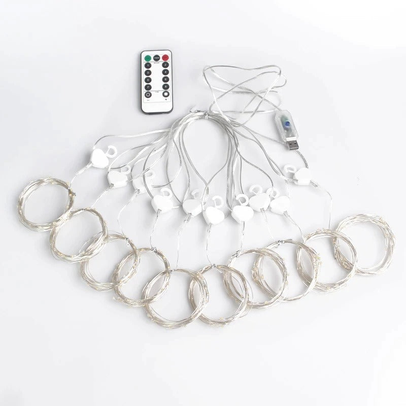 Ivy Curtain String Light Pack — Warm LED Mood Lighting for Bedside — Lifestyle 3