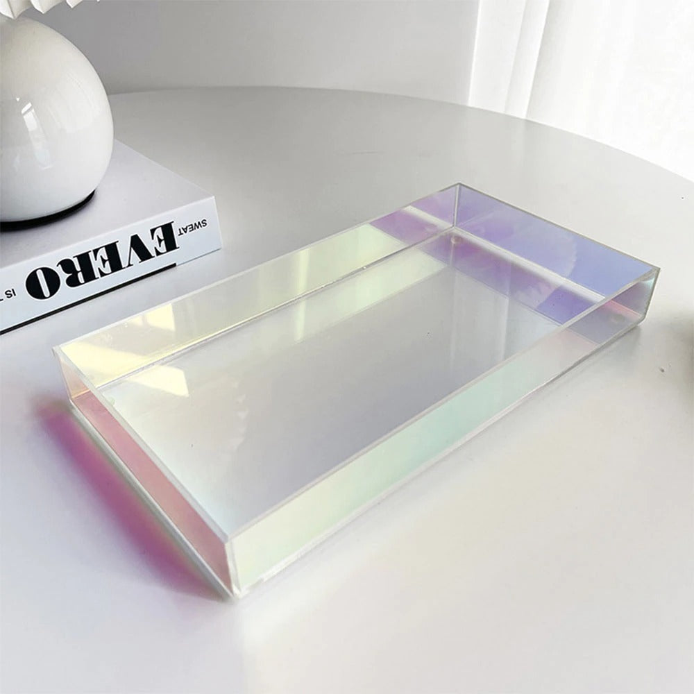Soft Specular Acrylic Tray — Decorative Accent for Considered Styling — Front view