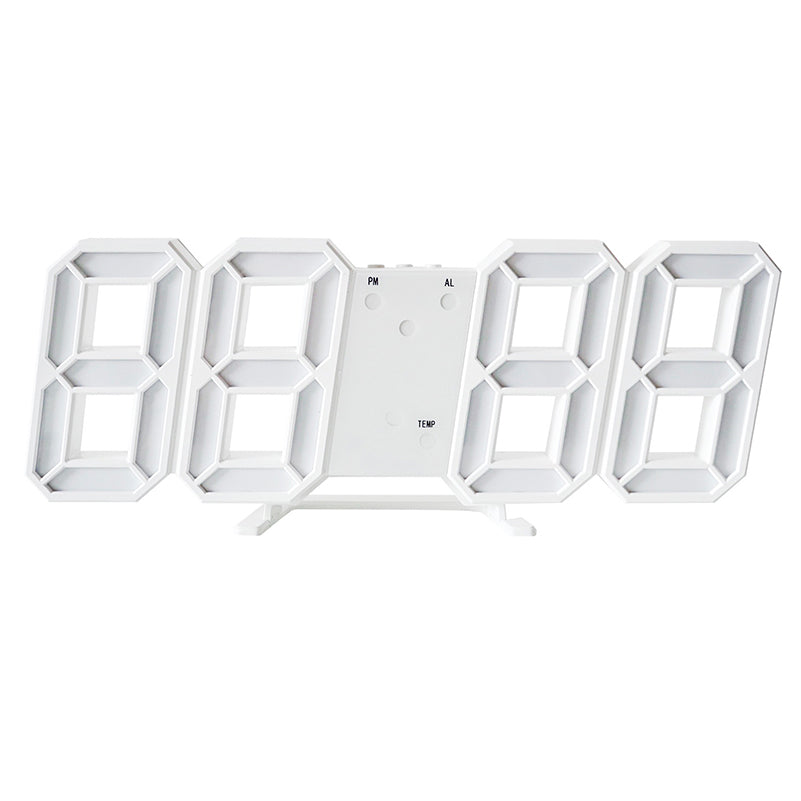 White Digital Alarm Clock — Considered Home Styling — Lifestyle 4