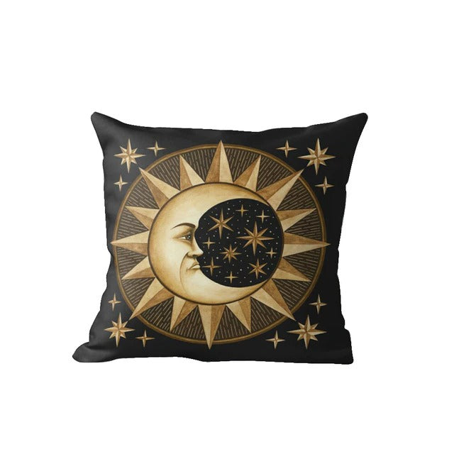 Heathen Sun Pillow Covers — Soft Textured Pillow for Bedroom Layering — Lifestyle 1