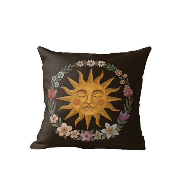 Heathen Sun Pillow Covers — Soft Textured Pillow for Bedroom Layering — Lifestyle 3