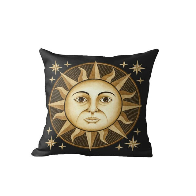 Heathen Sun Pillow Covers — Soft Textured Pillow for Bedroom Layering — Front view
