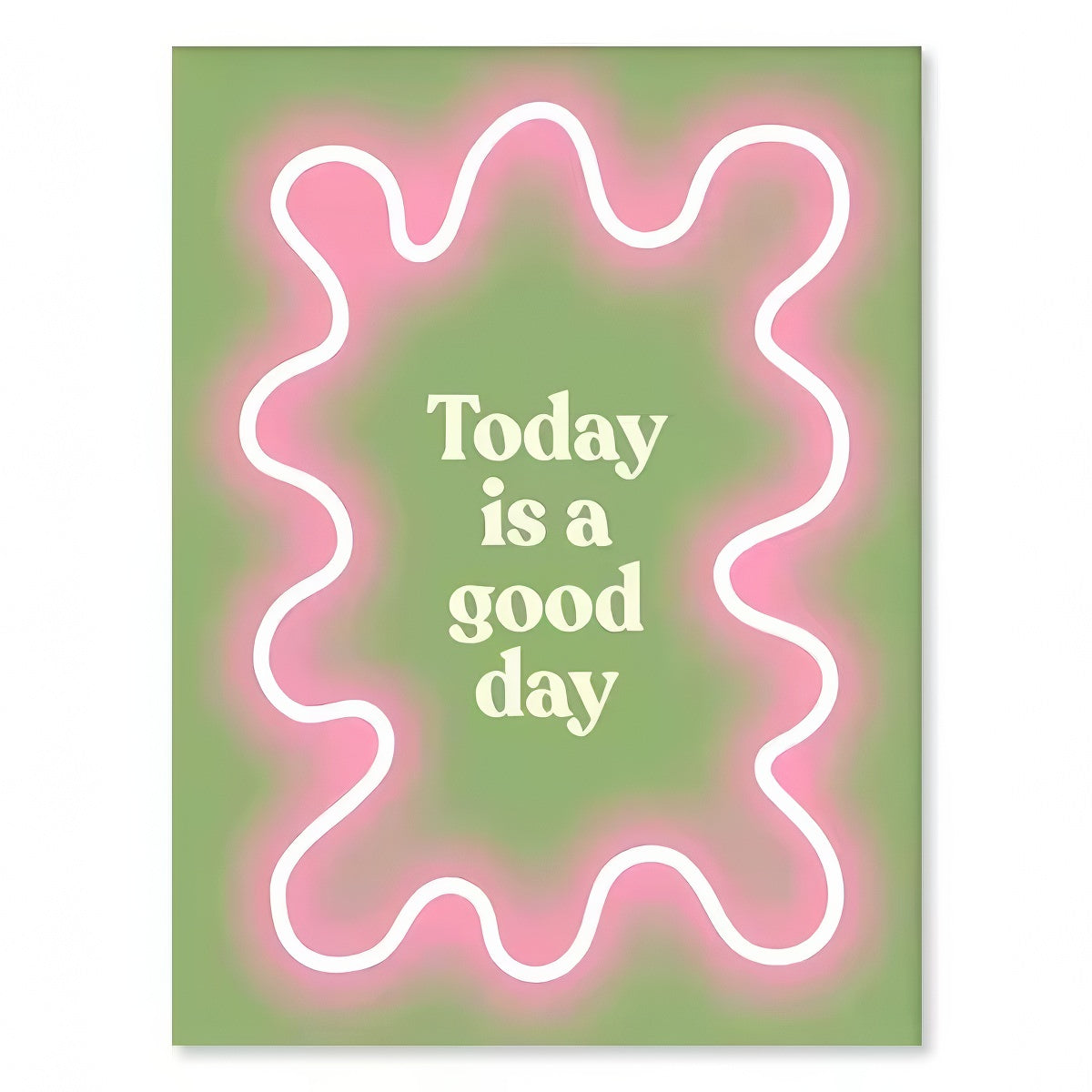 Wavy Pop Sage Green Canvas Posters — Considered Home Styling — Lifestyle 3