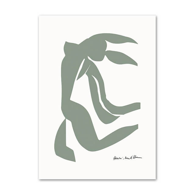 Sage Green Cut Outs Canvas Posters — Considered Home Styling — Lifestyle 5