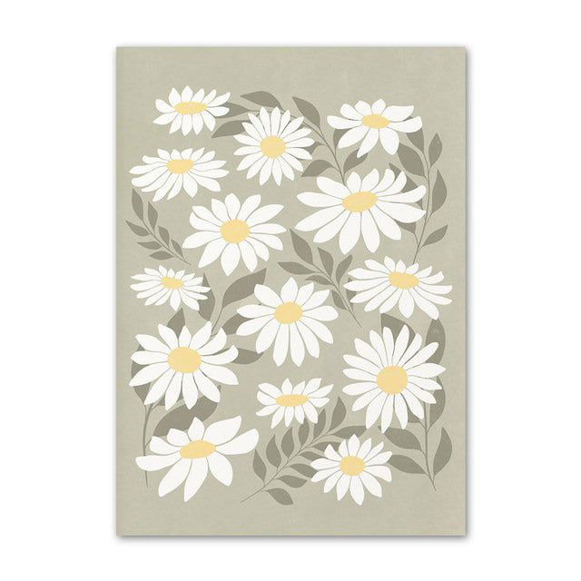 Sage Green Flowers Canvas Posters — Considered Home Styling