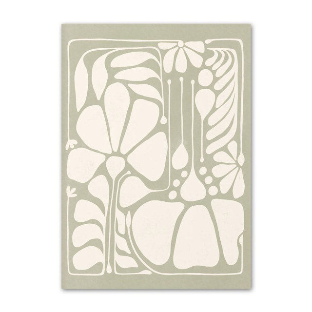 Sage Green Flowers Canvas Posters — Considered Home Styling