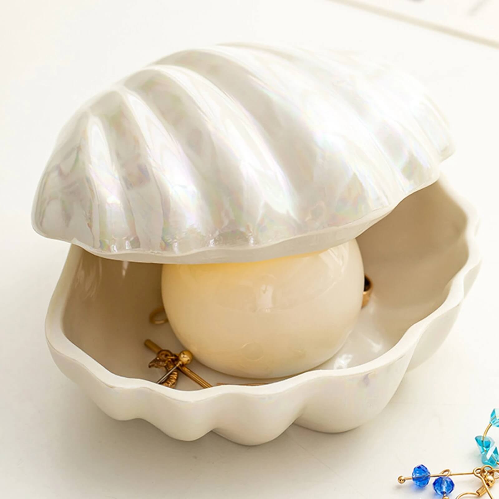 Clam Shell Ceramic Jewelry Storage — Considered Home Styling — Lifestyle 4