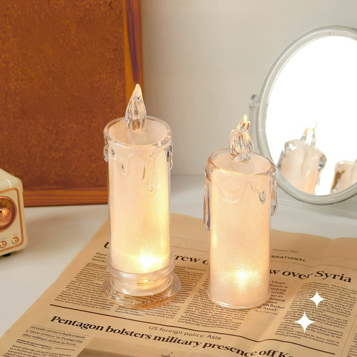 Shiny Candle LED Night Light — Warm LED Mood Lighting for Bedside — Lifestyle 5