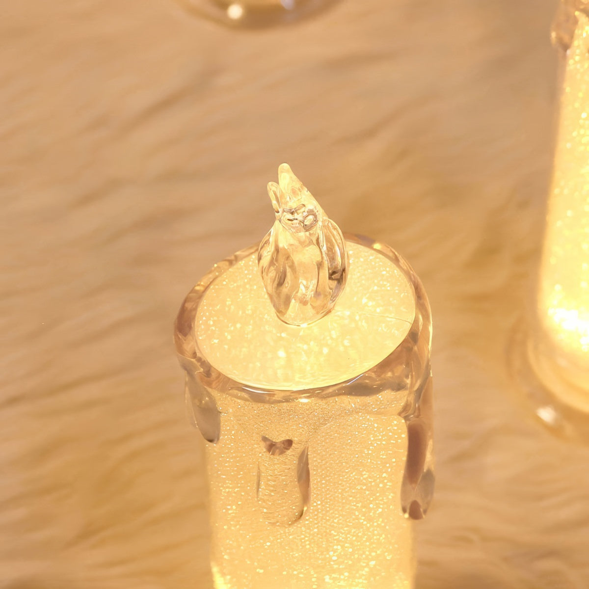 Shiny Candle LED Night Light — Warm LED Mood Lighting for Bedside — Detail