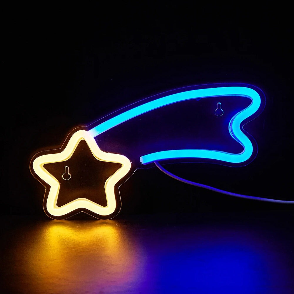 Shooting Star LED Wall Neon Sign — Lifestyle 2