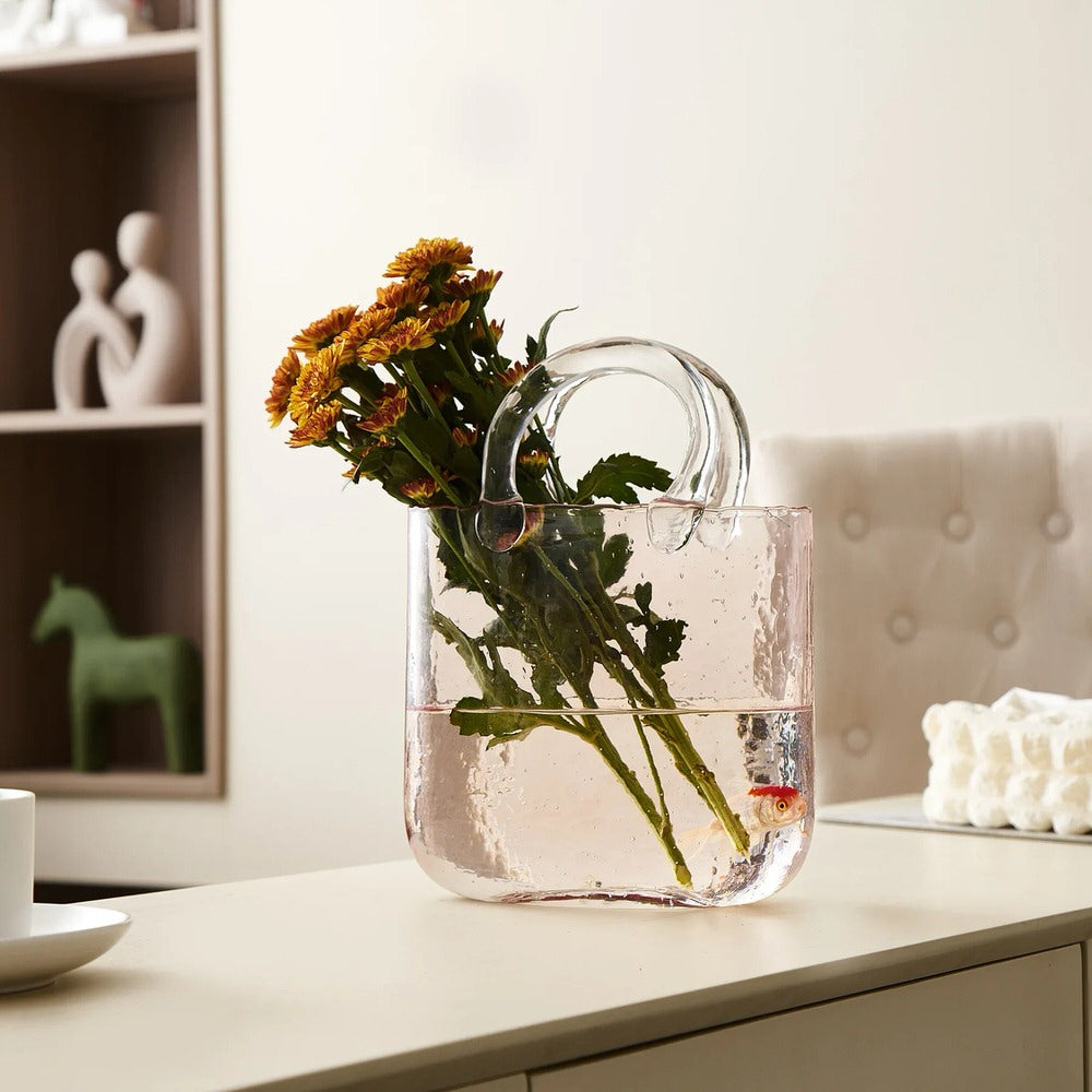 Shopping Bag Glass Vase — Decorative Vase for Considered Styling — Lifestyle 6