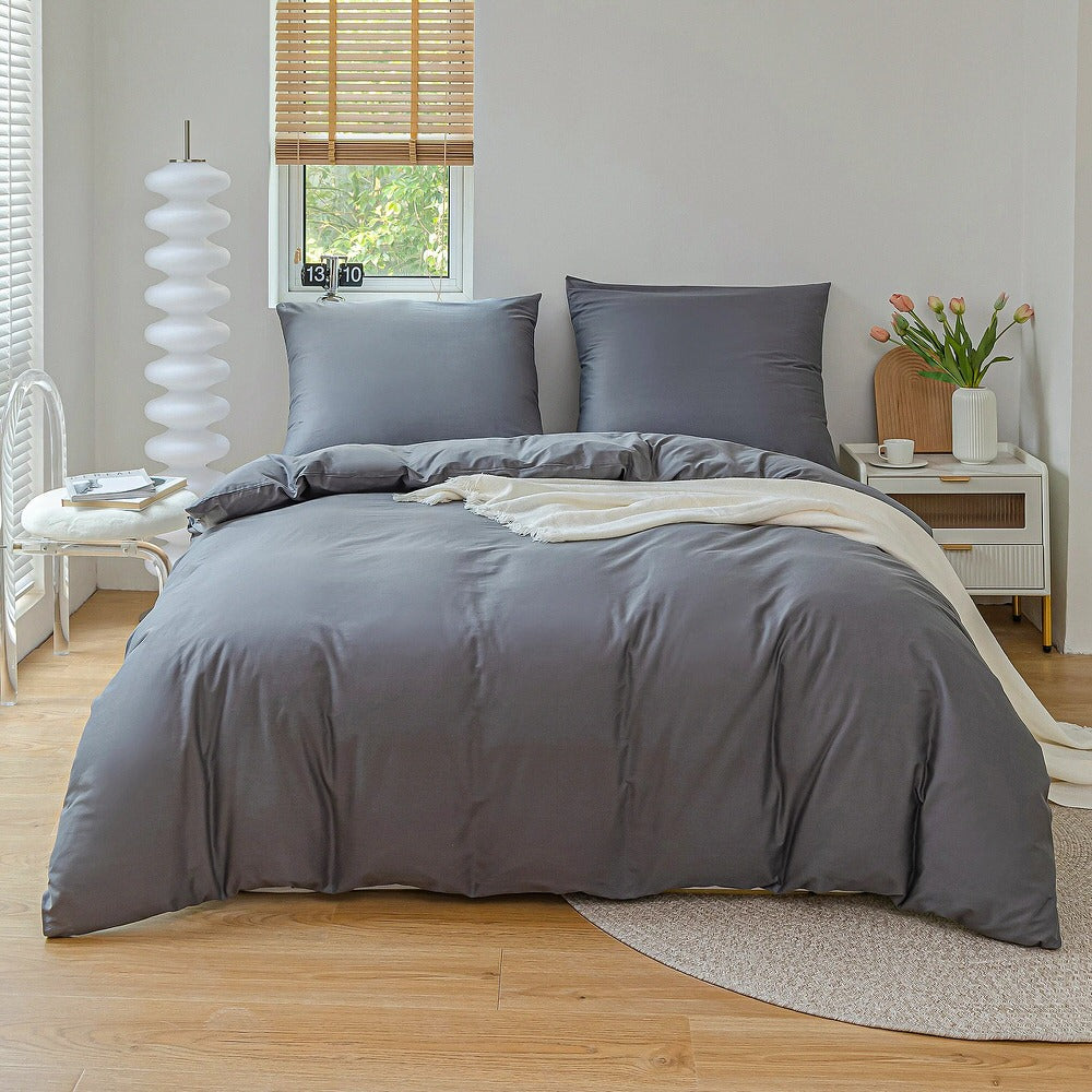 Simple Soft Cotton Duvet Cover & Sham Set — Lifestyle 5